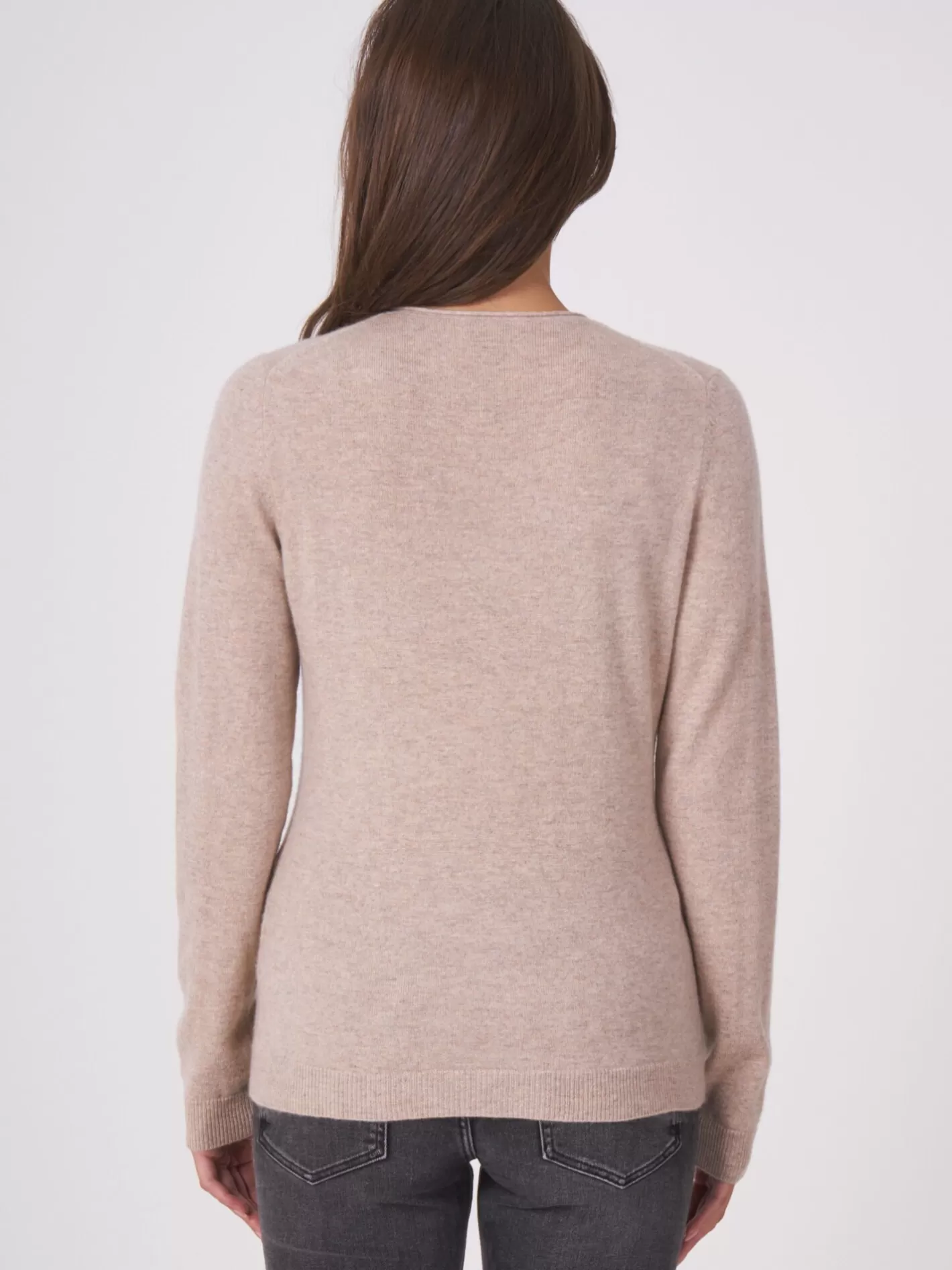 Cardigans<REPEAT cashmere Basic Cardigan With V-Neck And Pockets Sand