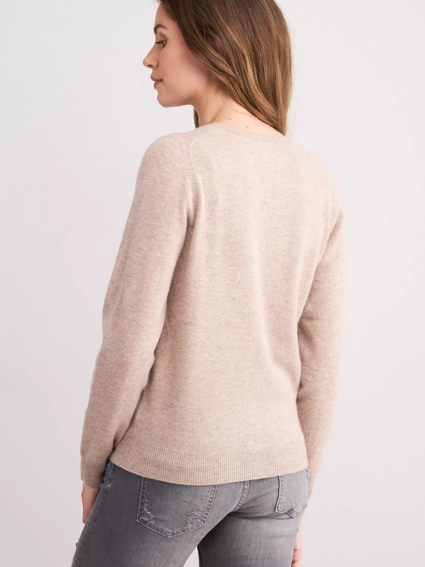 Cardigans<REPEAT cashmere Basic Cashmere Cardigan With V-Neck Sand