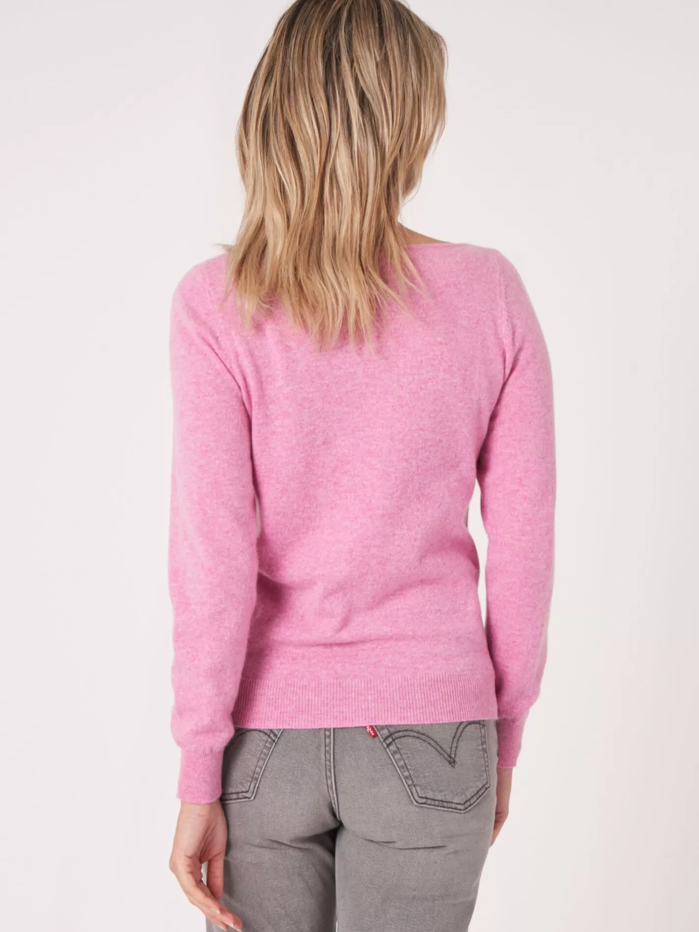 Organic Cashmere<REPEAT cashmere Basic Organic Cashmere Boat Neck Jumper Blossom