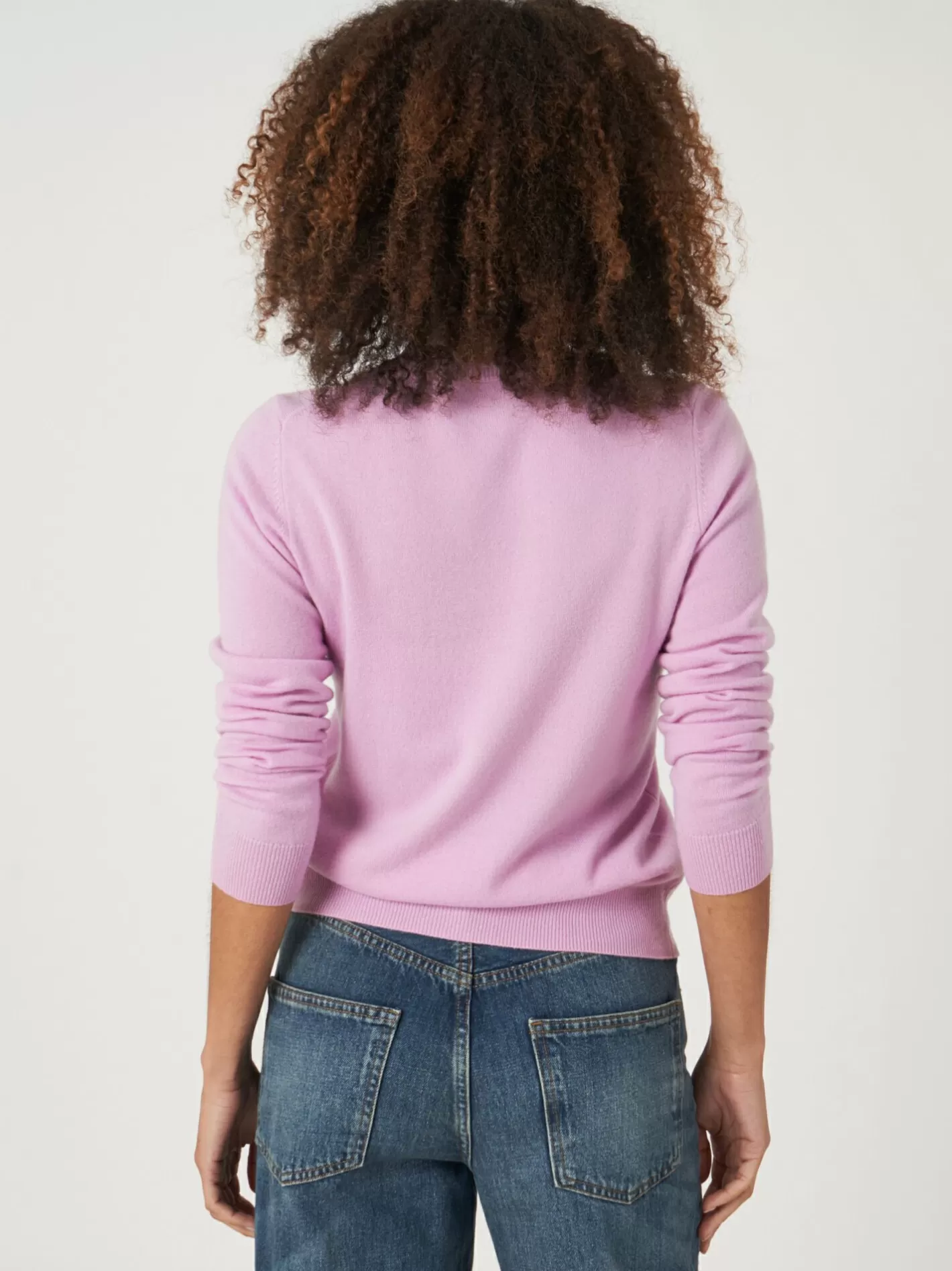 Sweaters<REPEAT cashmere Basic Organic Cashmere Sweater With Round Neckline Candy