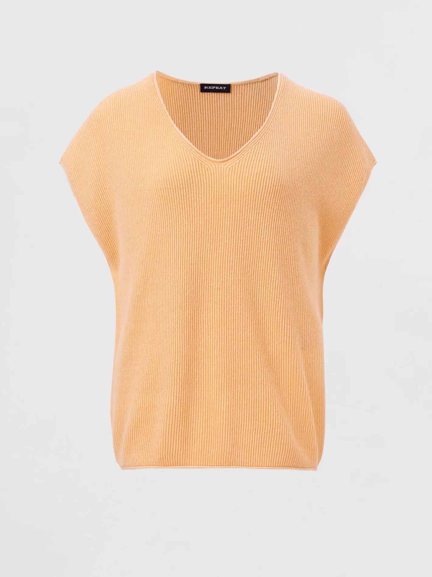 Sweaters<REPEAT cashmere Cashmere Cotton Blend V-Neck Knitted Top Glow