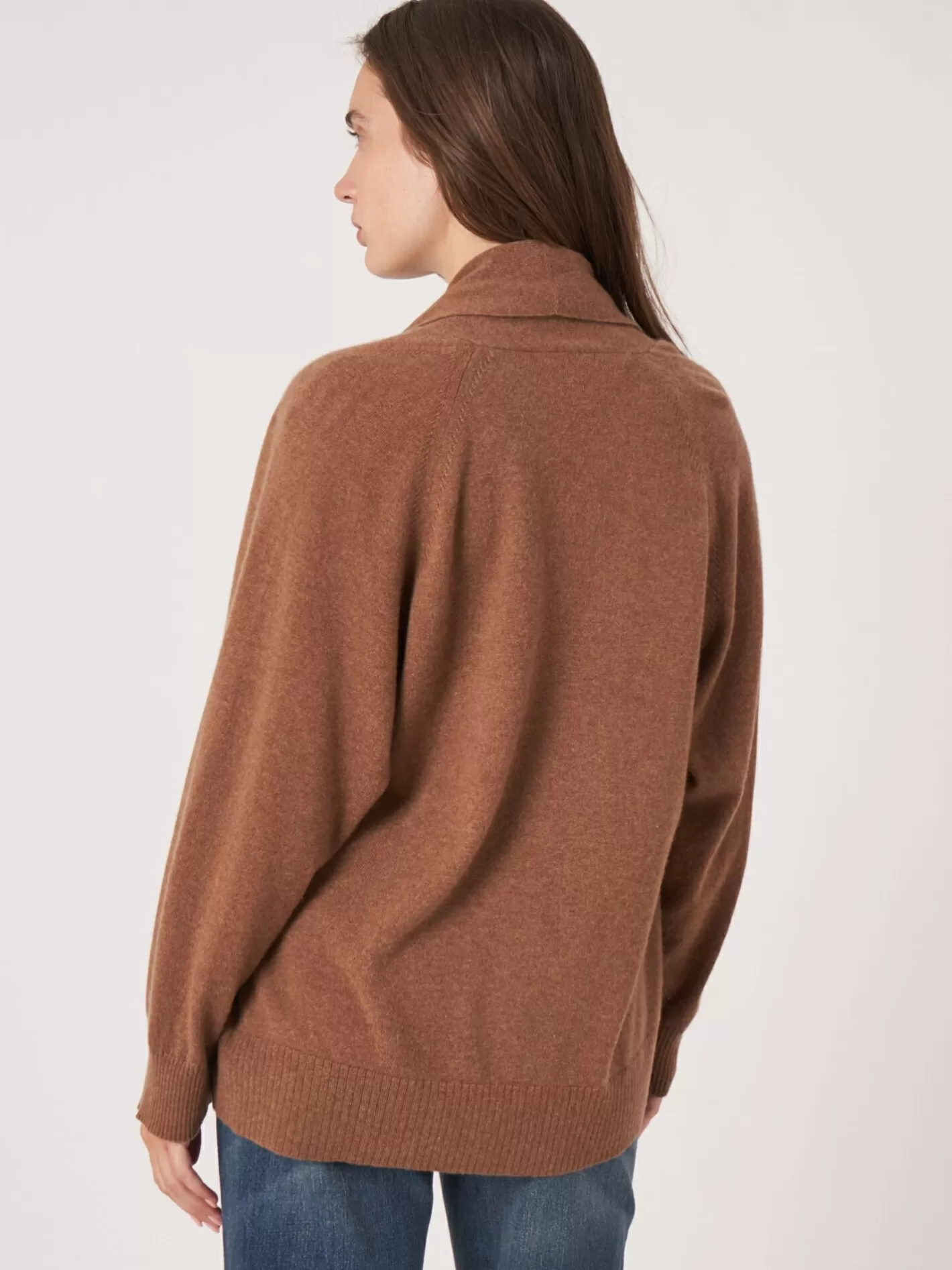 Cardigans<REPEAT cashmere Cashmere Open Shawl Collar Cardigan With Pockets Hazel