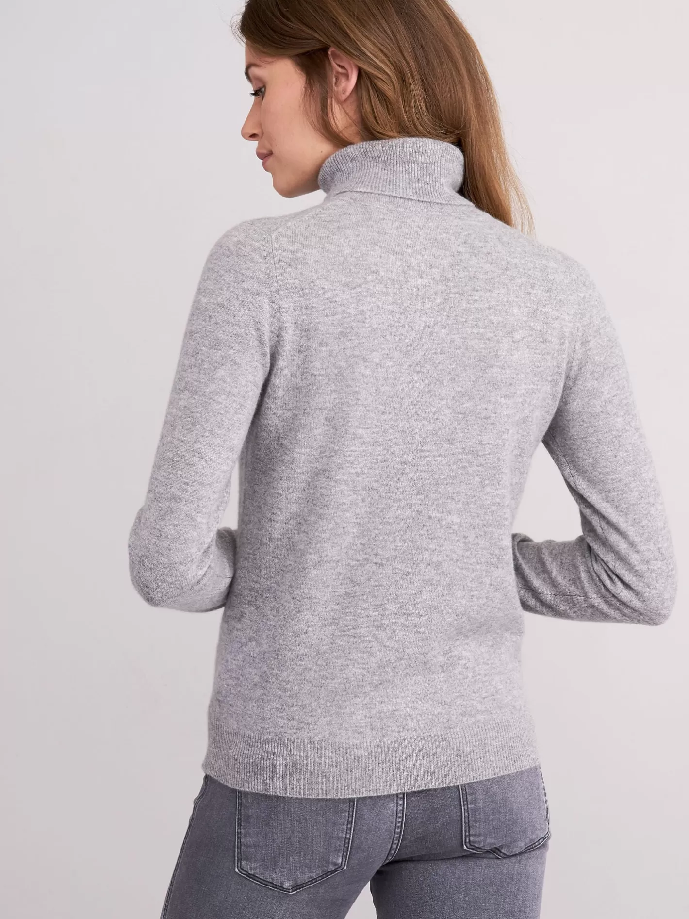 Sweaters<REPEAT cashmere Cashmere Roll Neck Sweater Light Grey