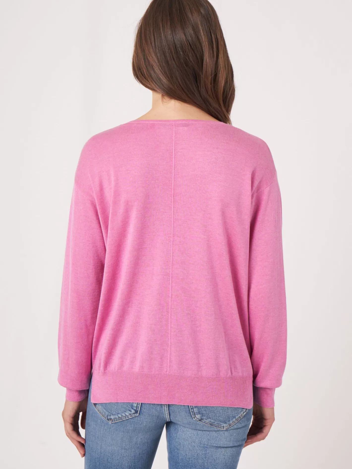 Sweaters<REPEAT cashmere Cashmere Silk Blend V-Neck Sweater Blossom