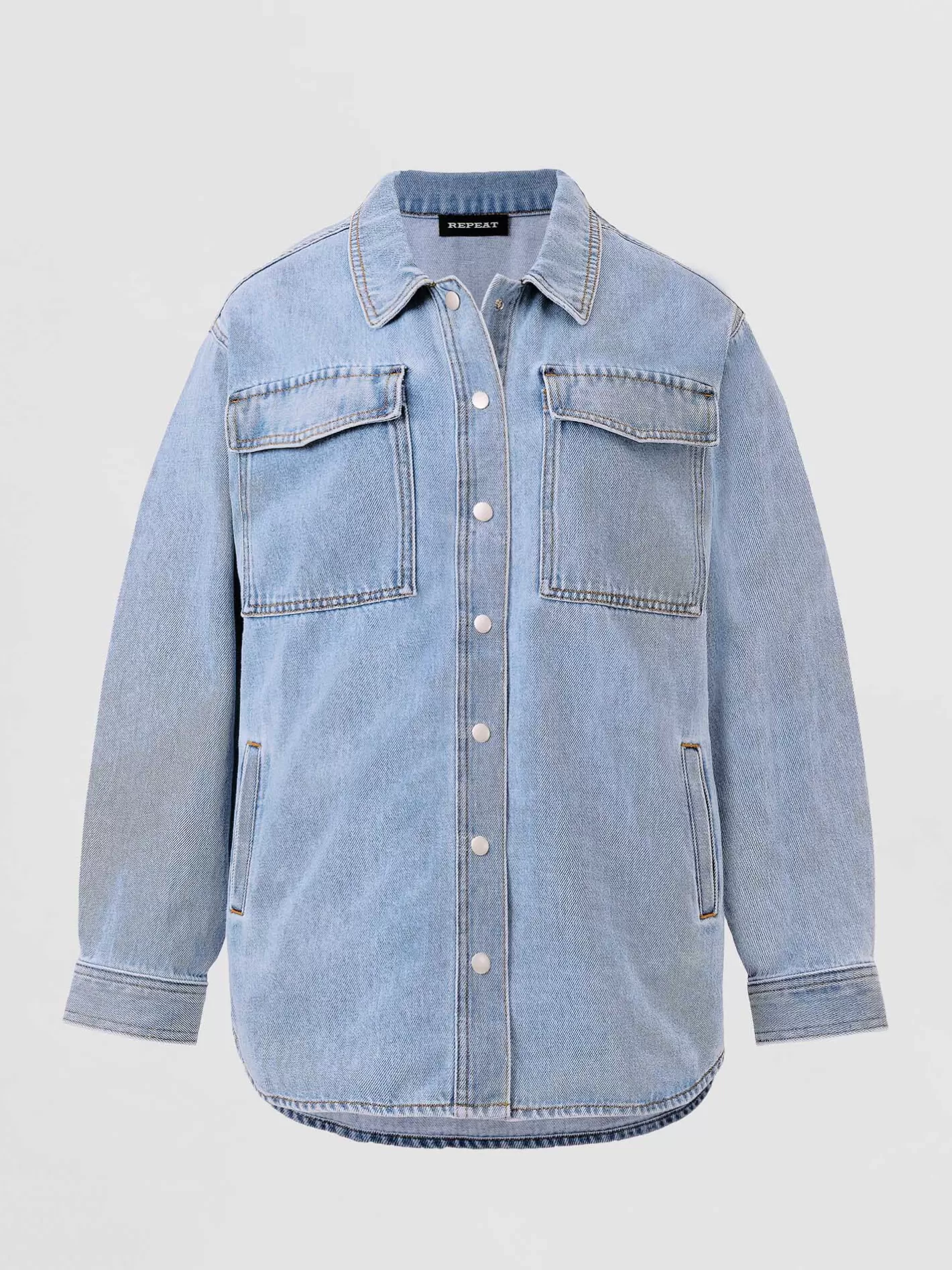 Repeats Favorites<REPEAT cashmere Denim Shirt Jacket Blue