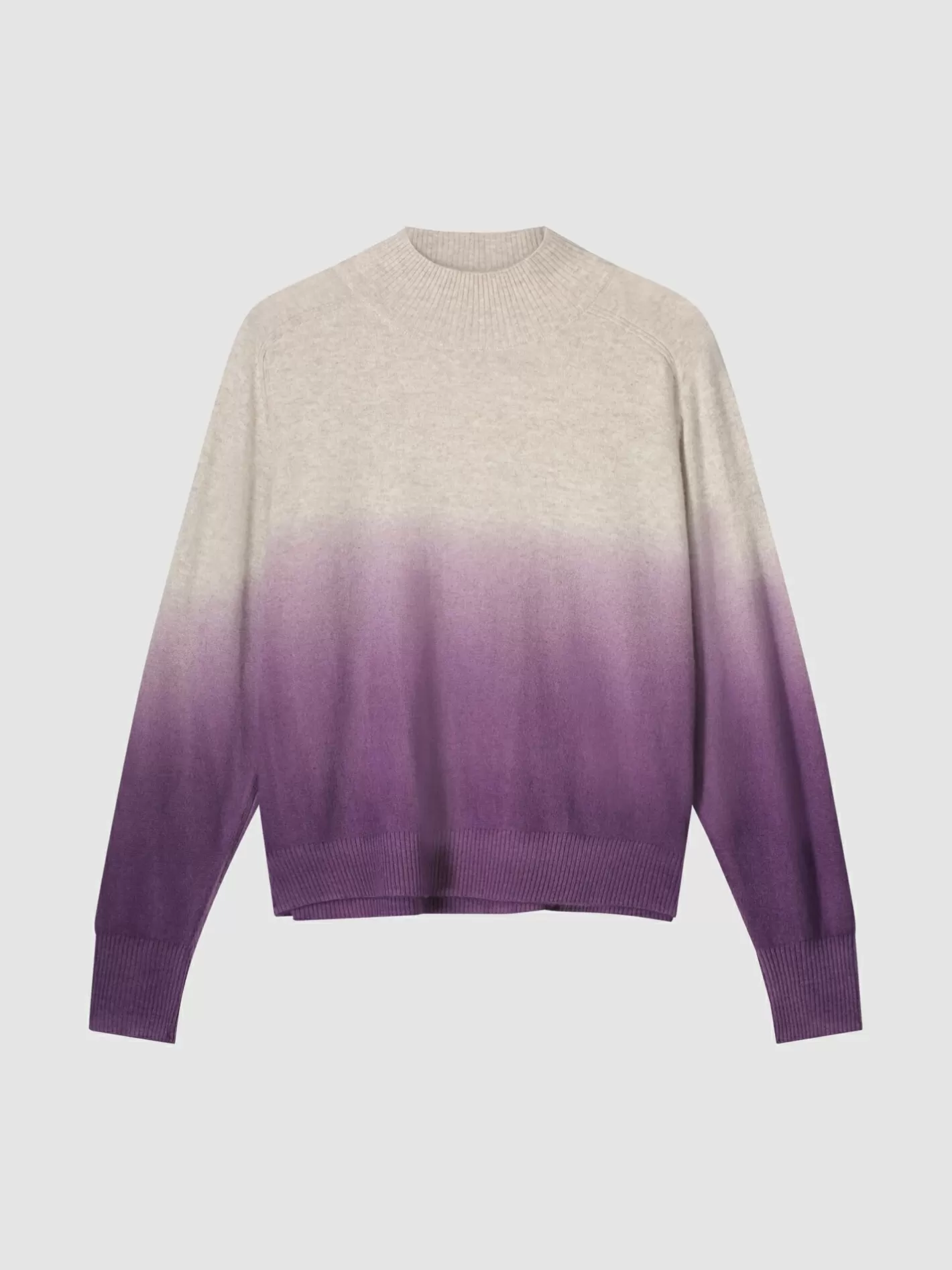 Sweaters<REPEAT cashmere Dip Dye Cashmere Sweater With Stand Collar Amethyst