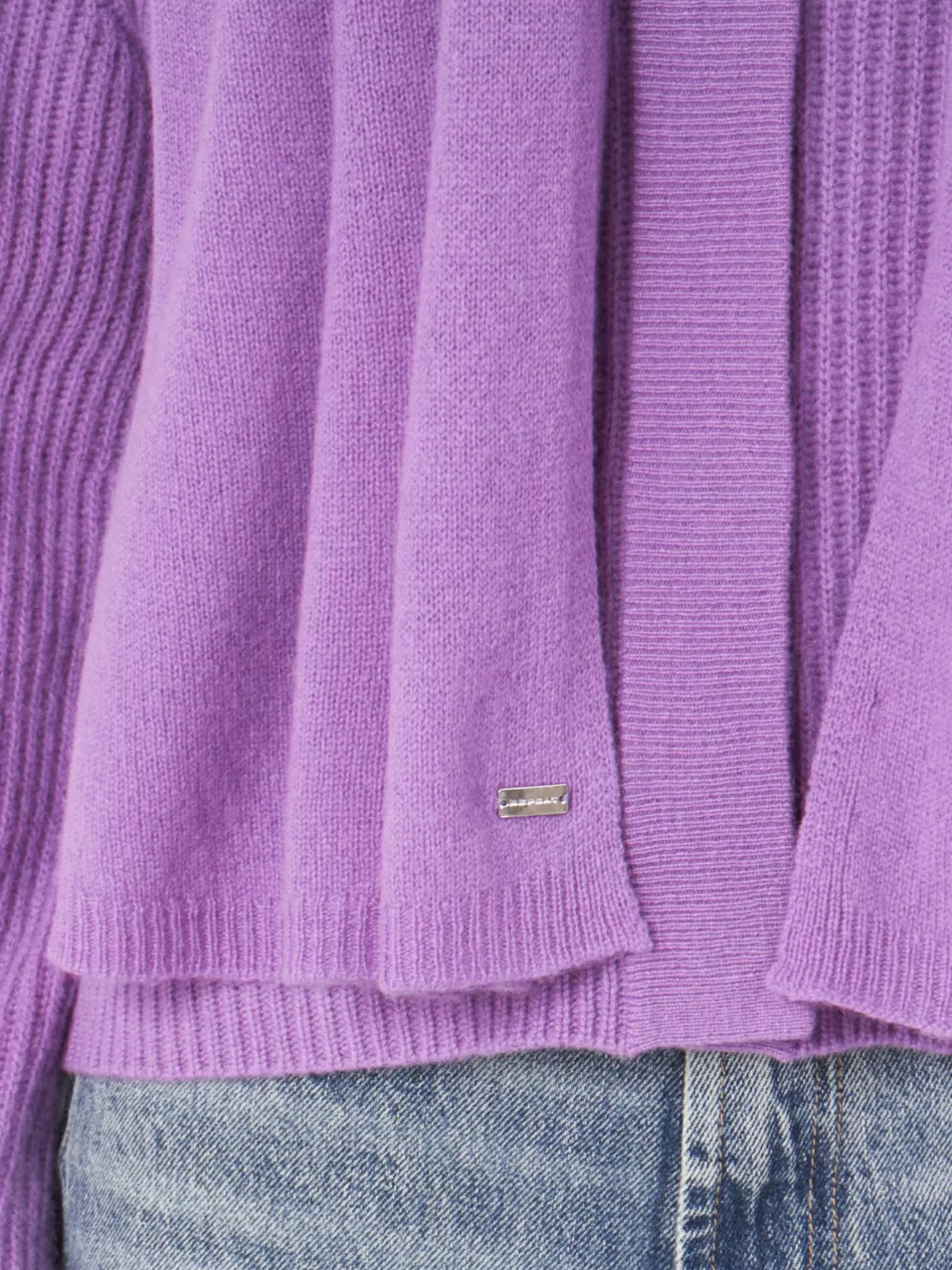 Scarves<REPEAT cashmere Fine Knit Organic Cashmere Scarf Lilac