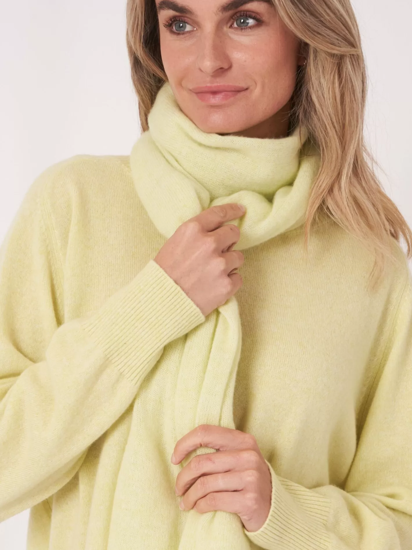 Organic Cashmere<REPEAT cashmere Fine Knit Organic Cashmere Scarf Soda