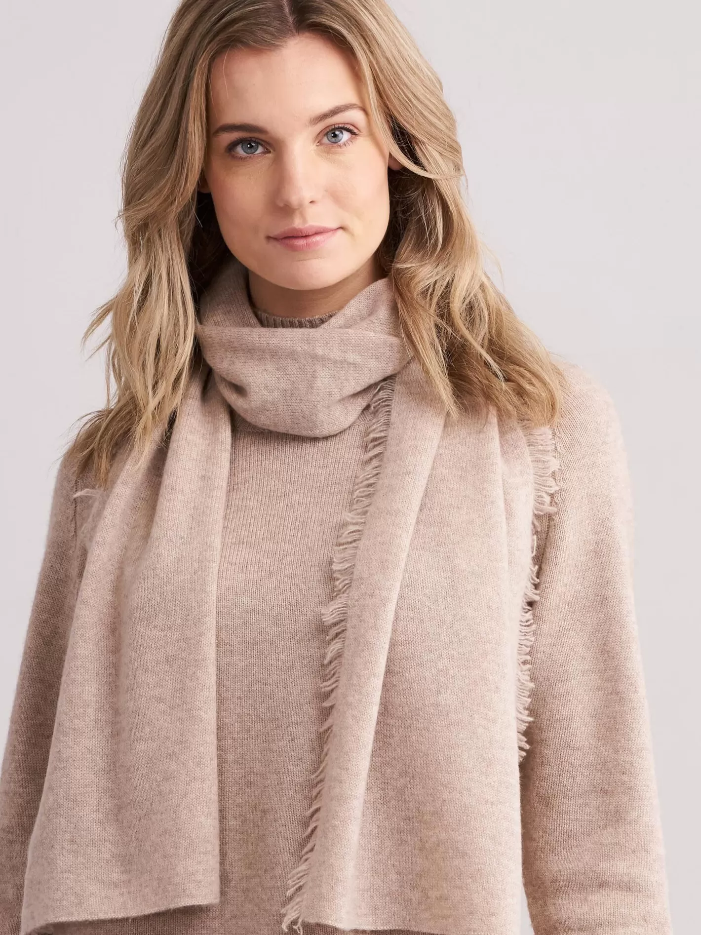 Repeats Favorites<REPEAT cashmere Large Cashmere Scarf Sand