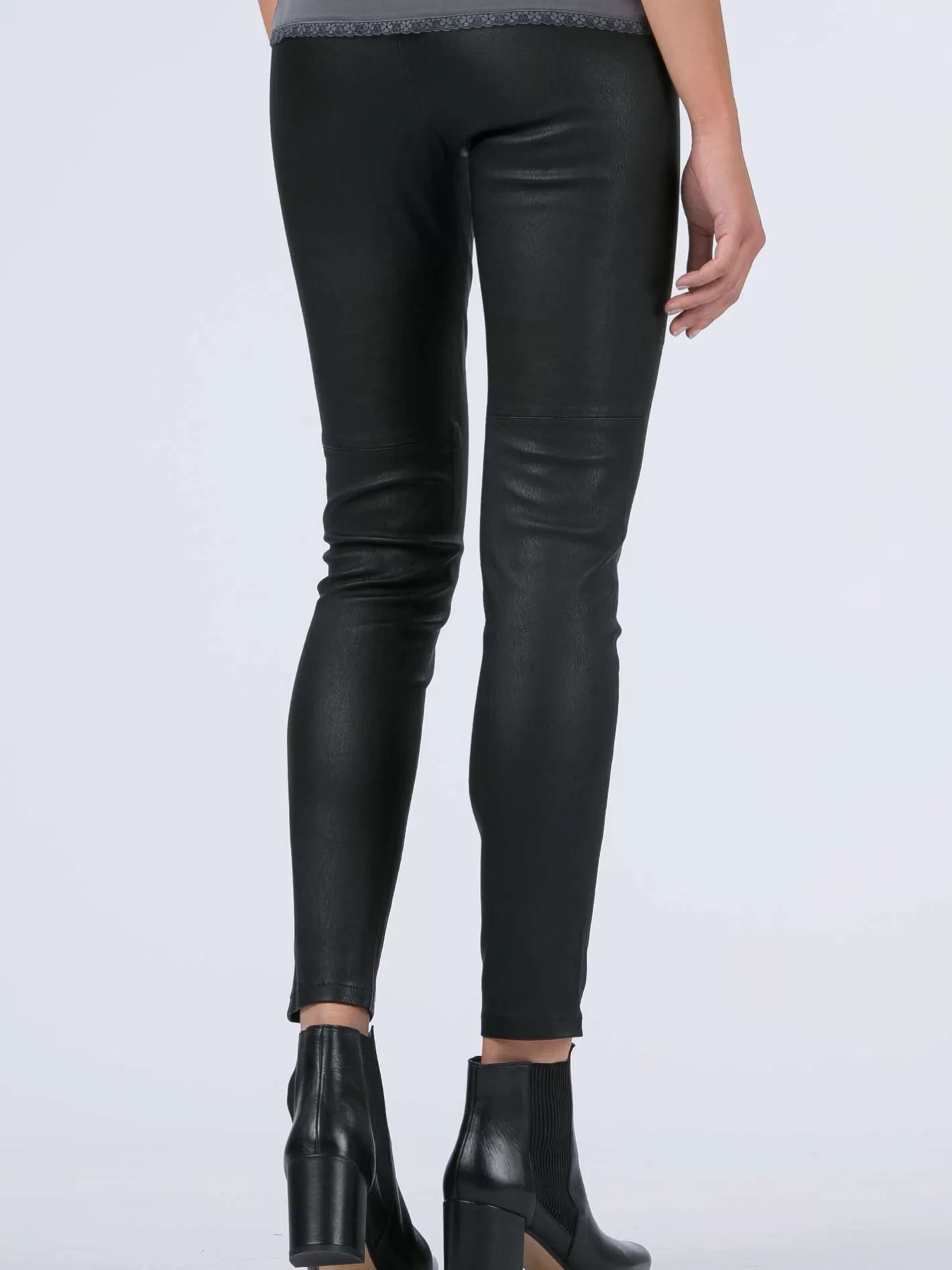 Leather<REPEAT cashmere Leather Leggings Black