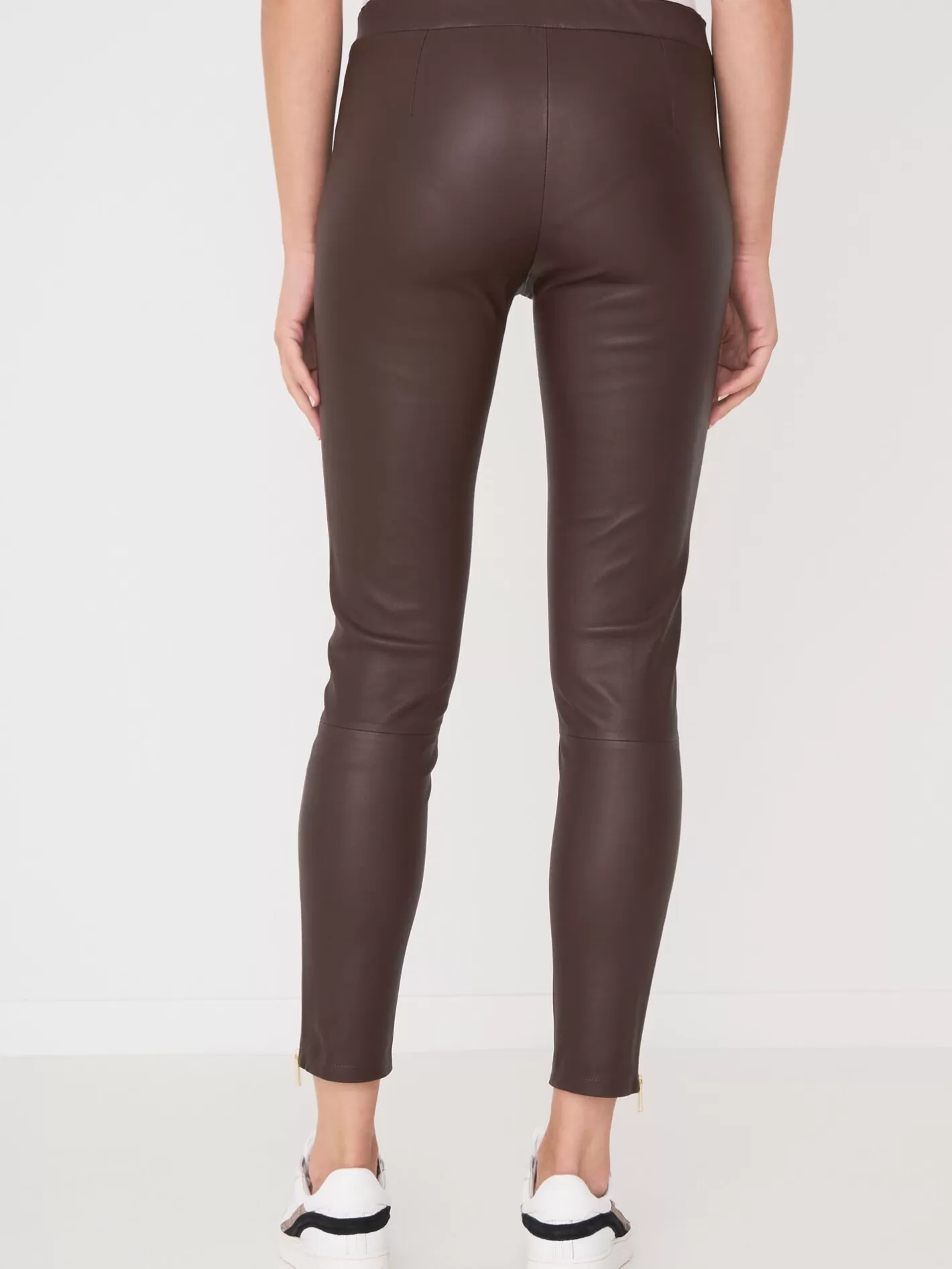 Leather<REPEAT cashmere Leather Trousers Marone