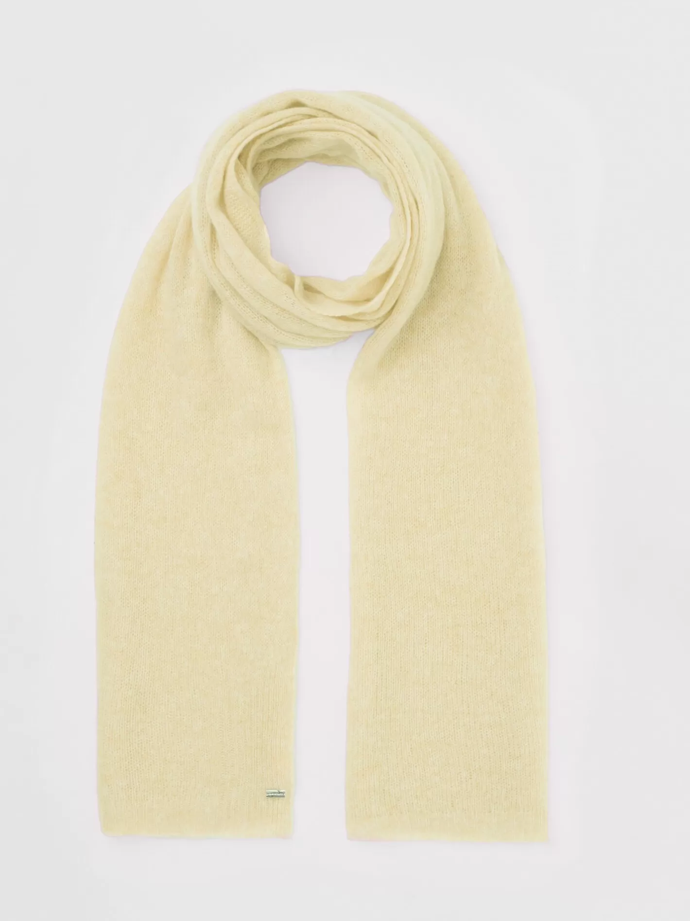 Organic Cashmere<REPEAT cashmere Loose Knit Organic Cashmere Scarf With Rib Details Soda