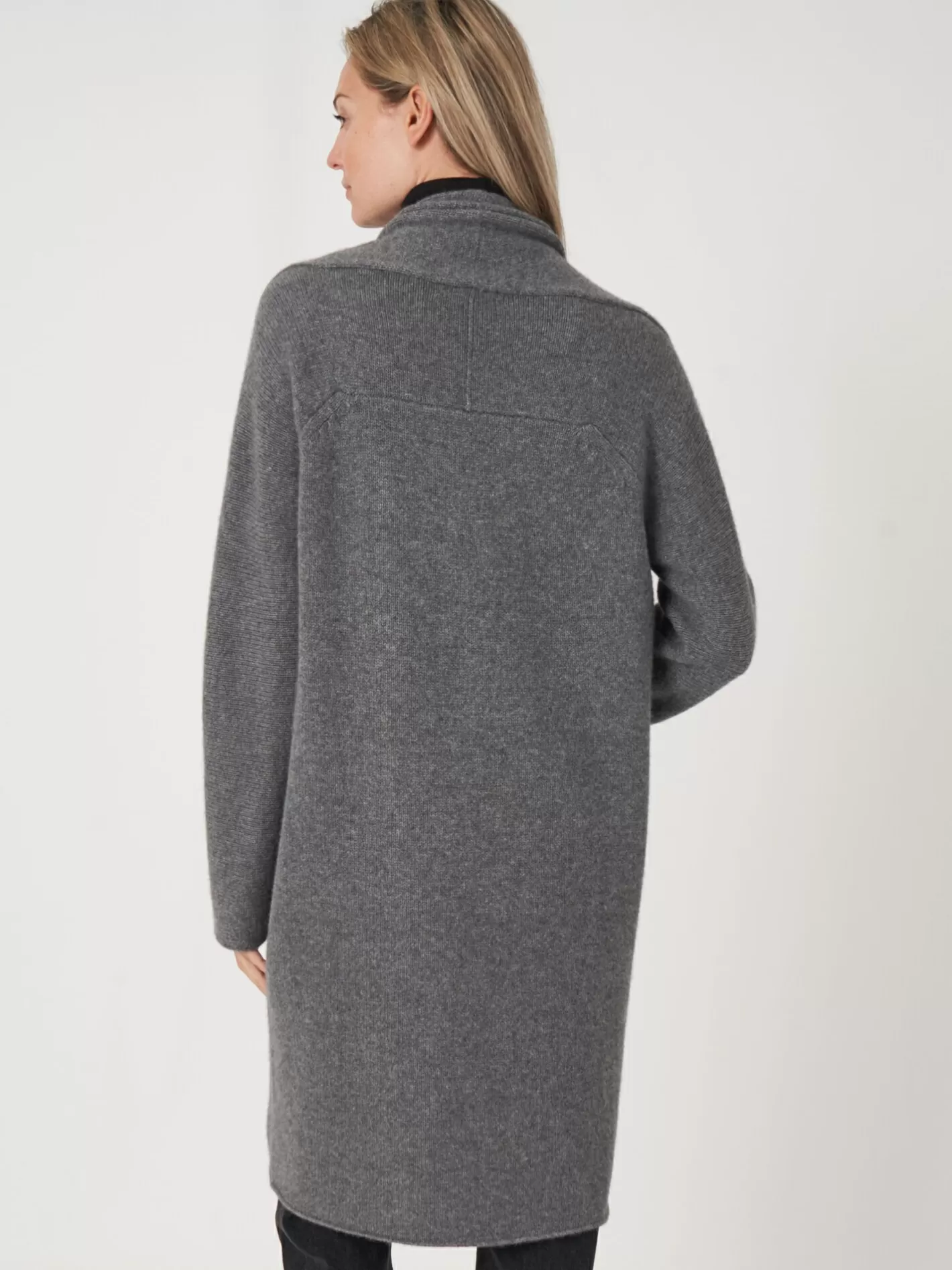 Cardigans<REPEAT cashmere Luxurious Chunky Knit Cashmere Cardigan Med Grey