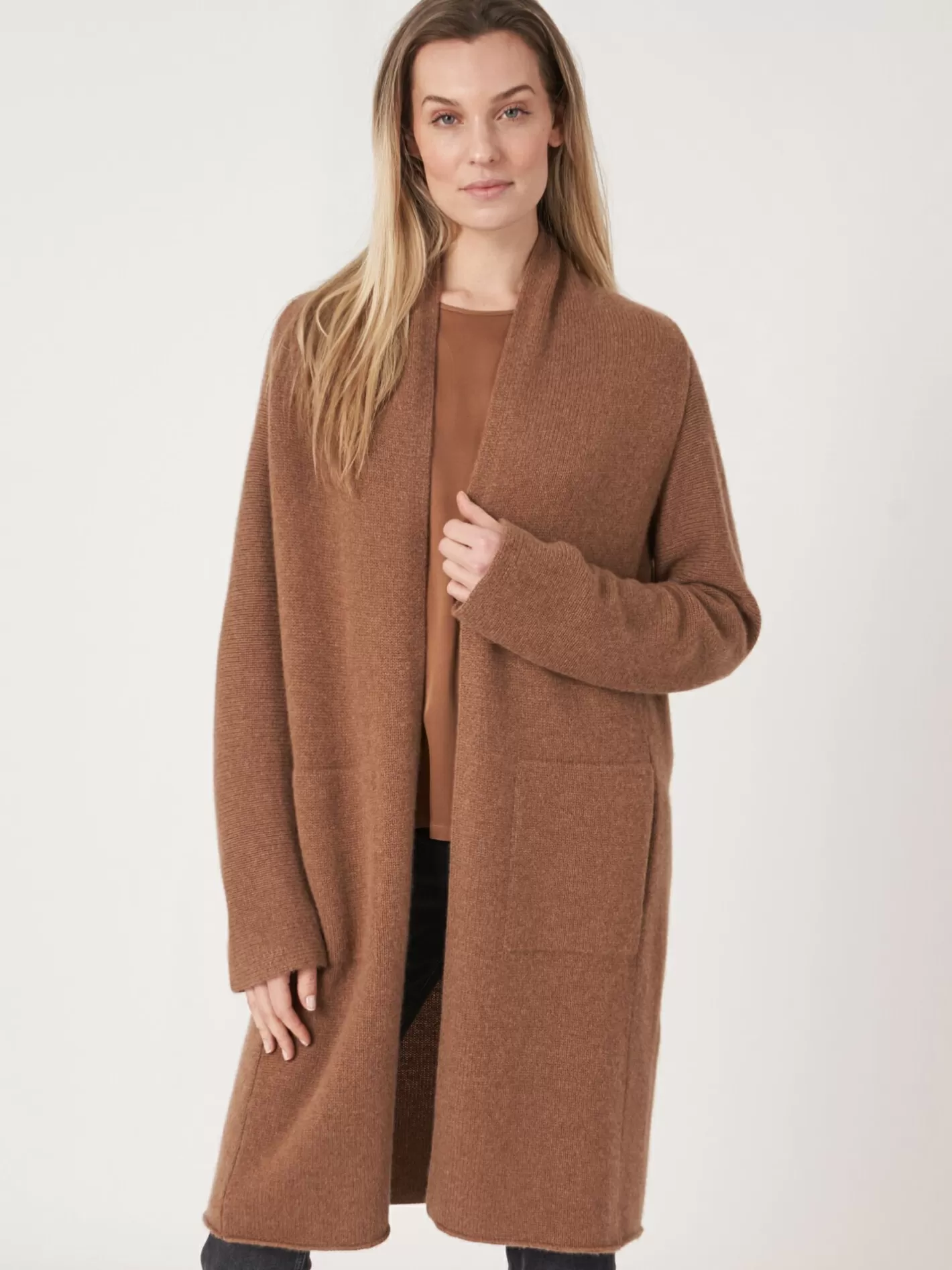 Cardigans<REPEAT cashmere Luxurious Chunky Knit Cashmere Cardigan Hazel