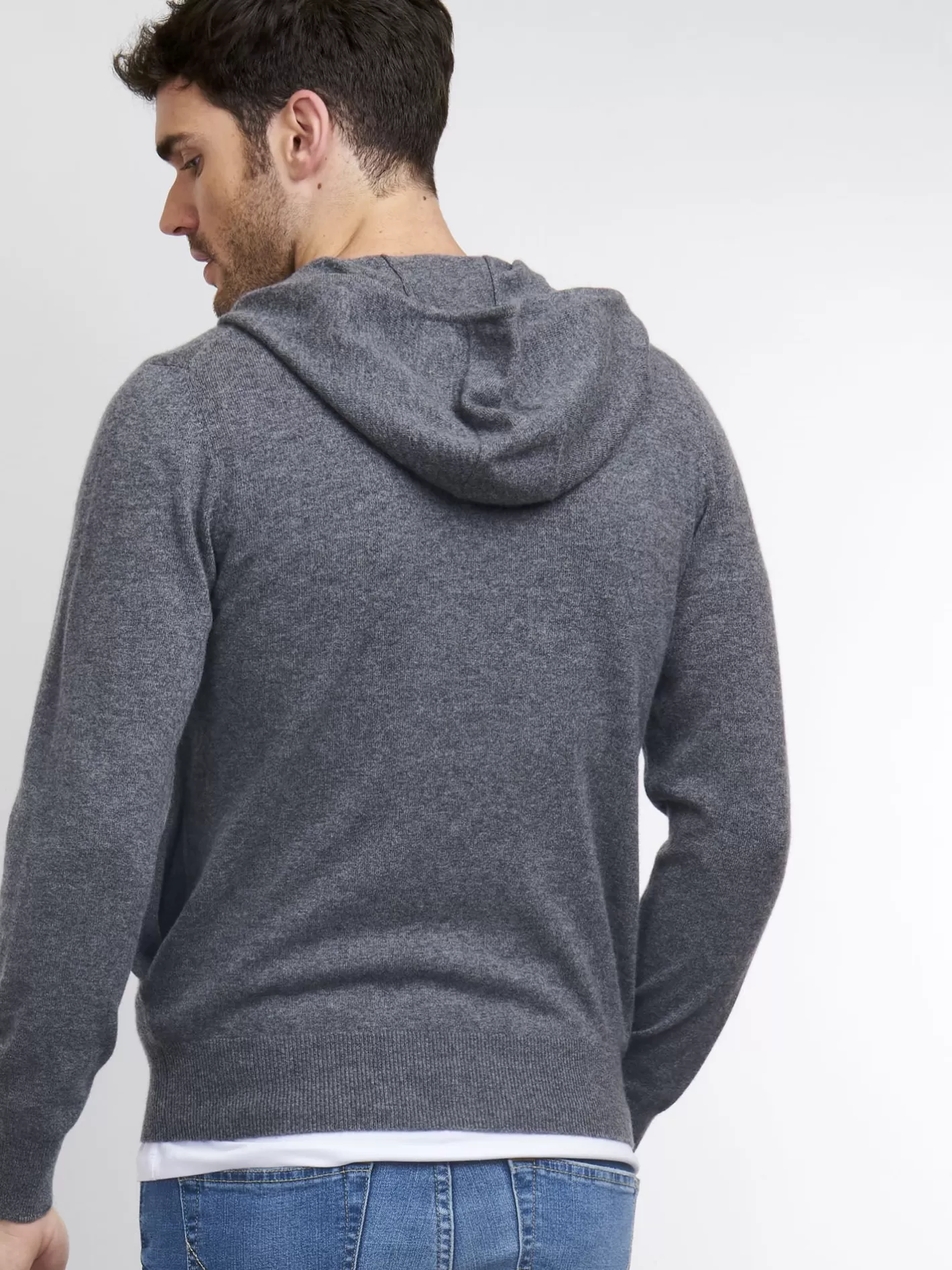 Cardigans<REPEAT cashmere Men's Cashmere Hoodie Med Grey