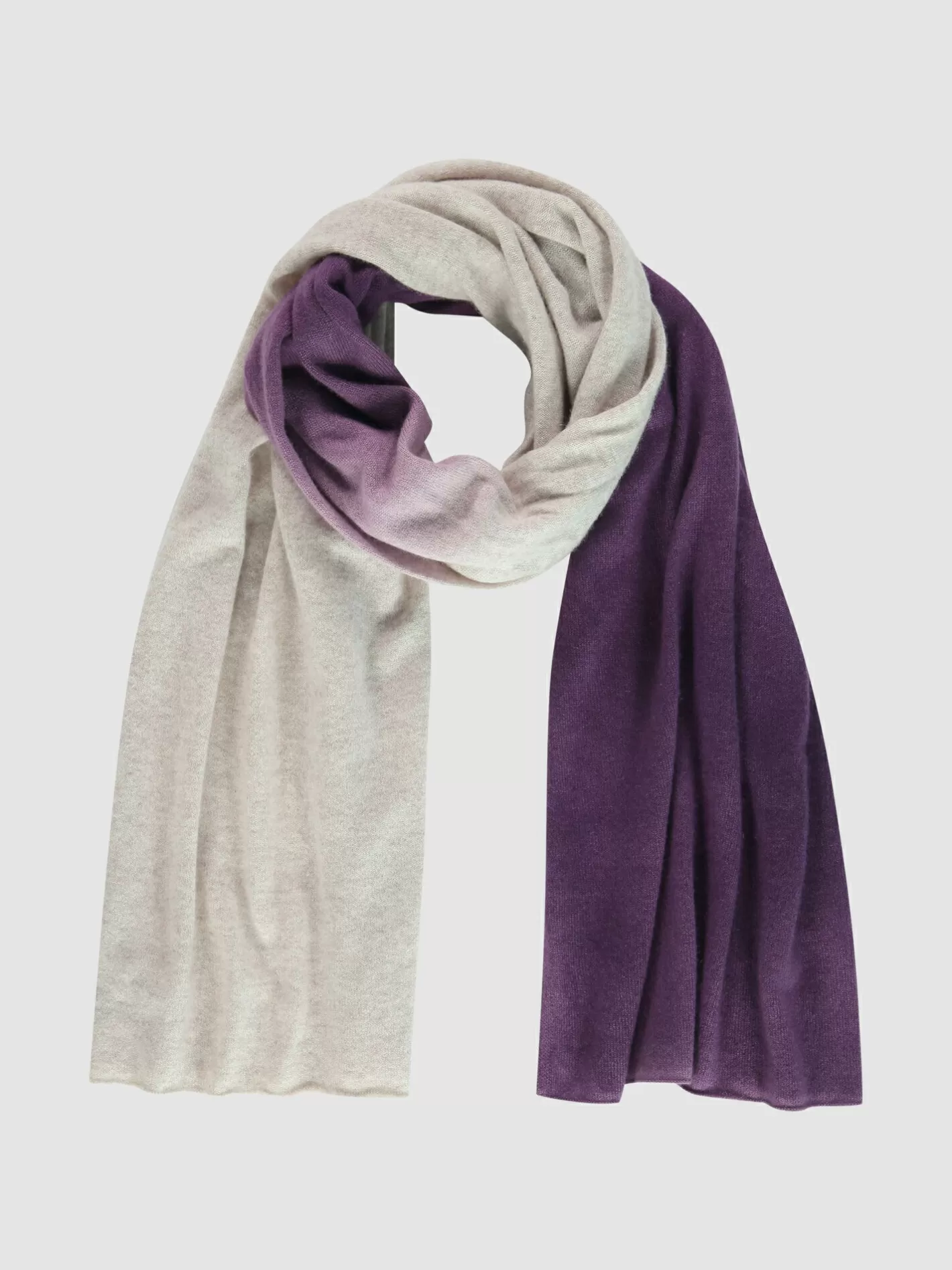 Scarves<REPEAT cashmere Organic Cashmere Dip Dye Scarf Amethyst