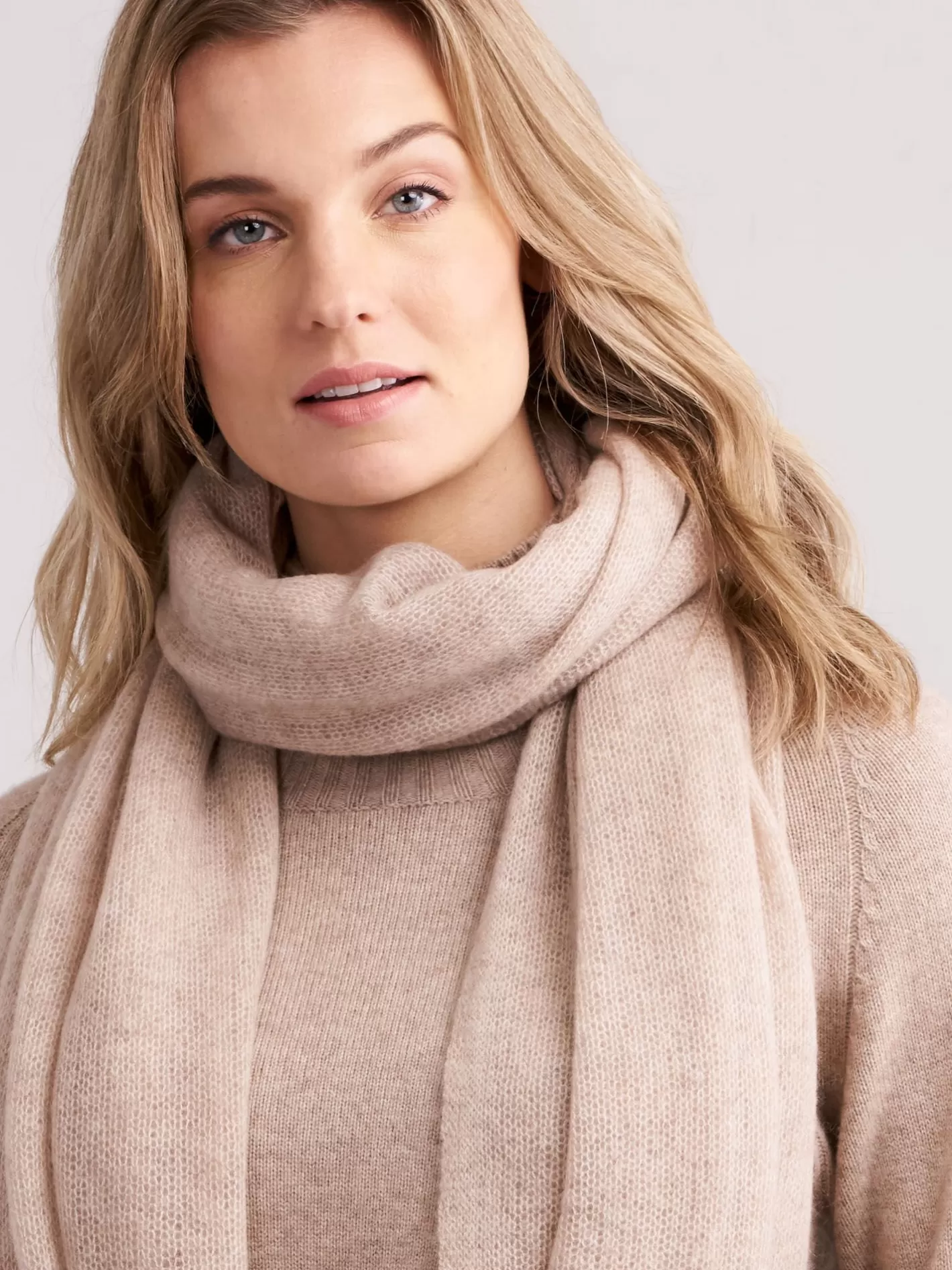 Scarves<REPEAT cashmere Oversized Cashmere Scarf Sand