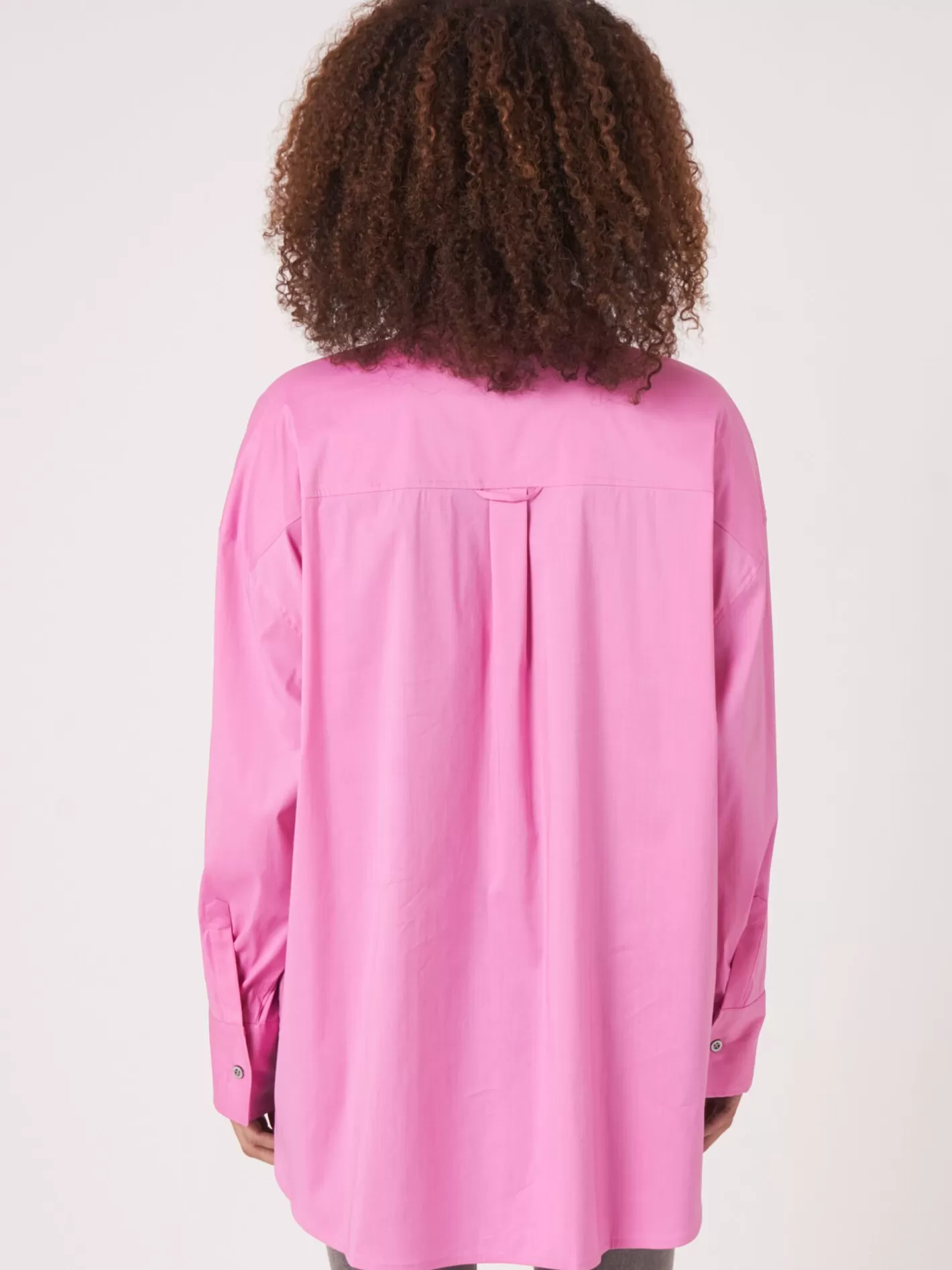 Blouses<REPEAT cashmere Poplin Shirt With Breast Pockets Blossom