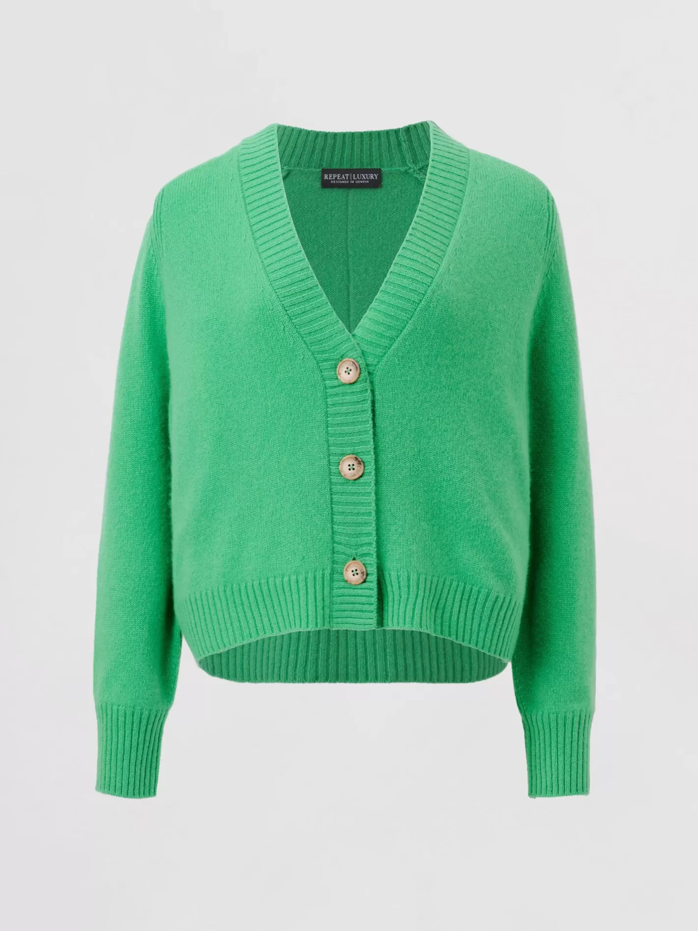 Organic Cashmere<REPEAT cashmere Raglan Sleeve Cashmere Cardigan Basil