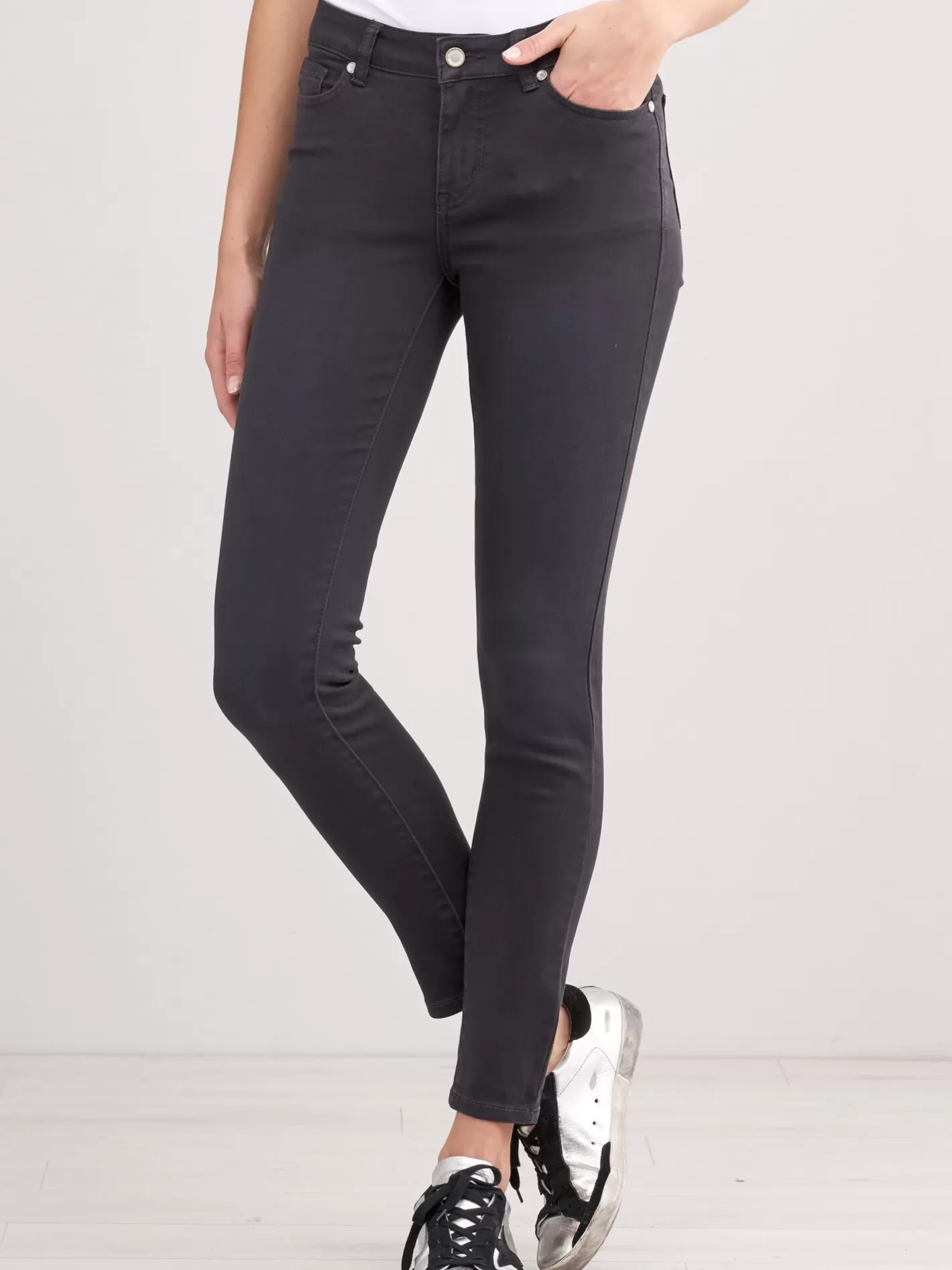 Pants<REPEAT cashmere Skinny Women's Pants Dark Grey