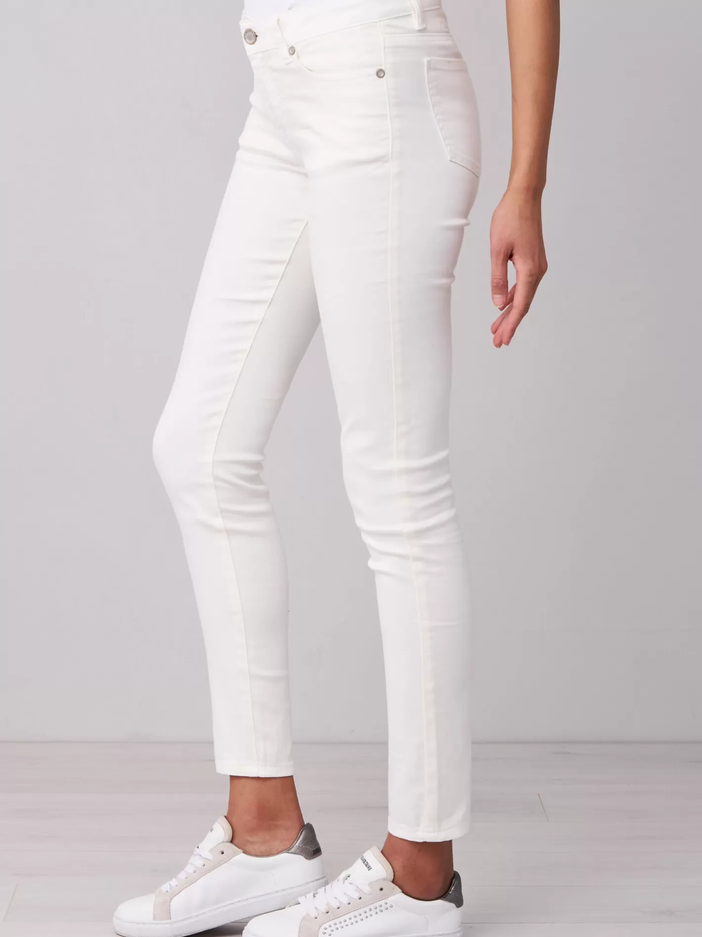 Pants<REPEAT cashmere Skinny Women's Pants Cream