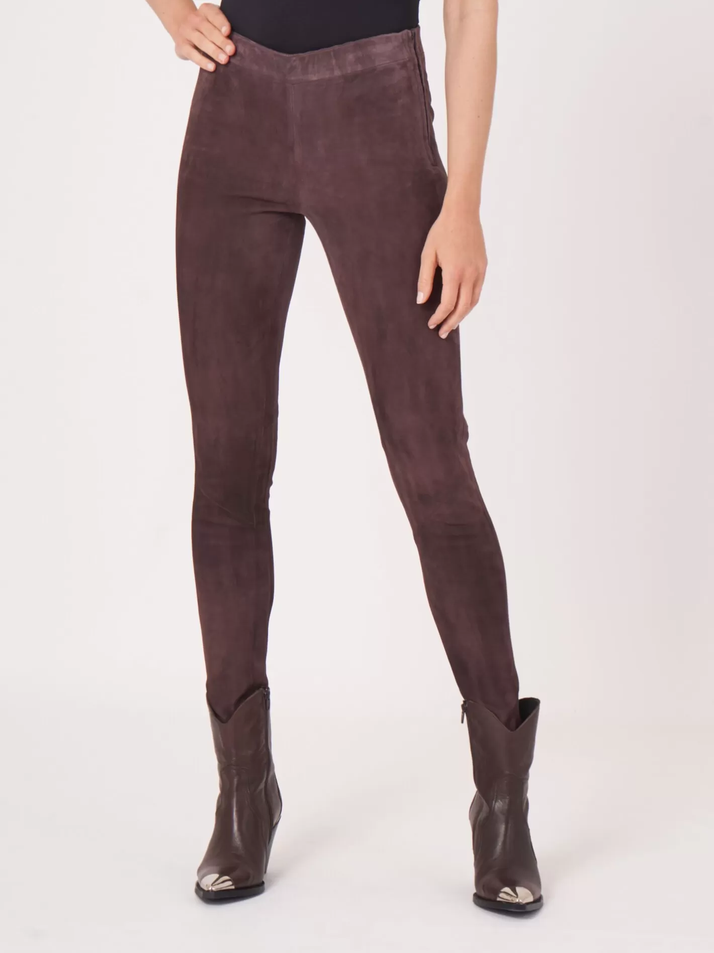 Leather<REPEAT cashmere Suede Leather Leggings Null