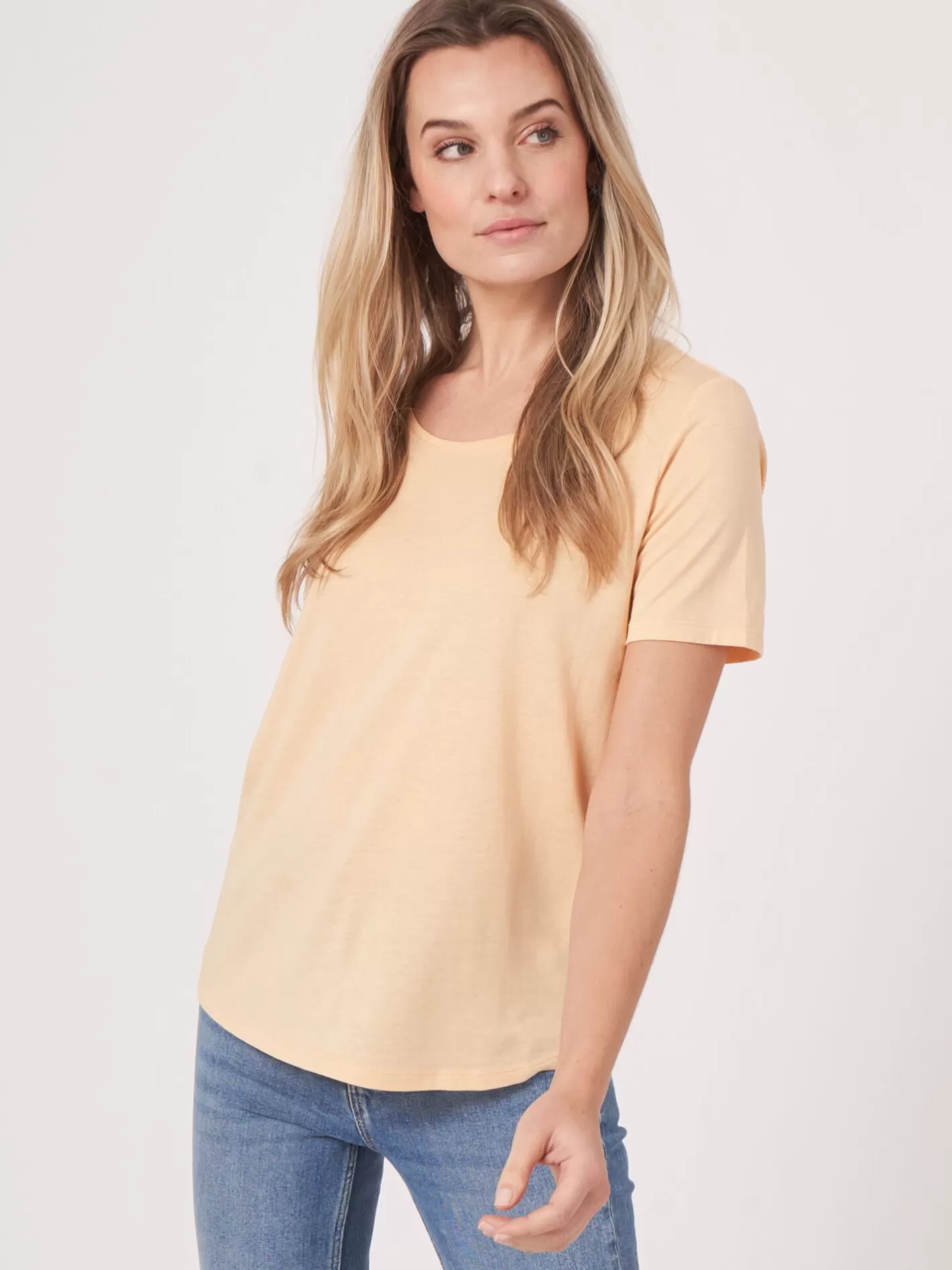 Tops<REPEAT cashmere Women's Basic T-Shirt Glow