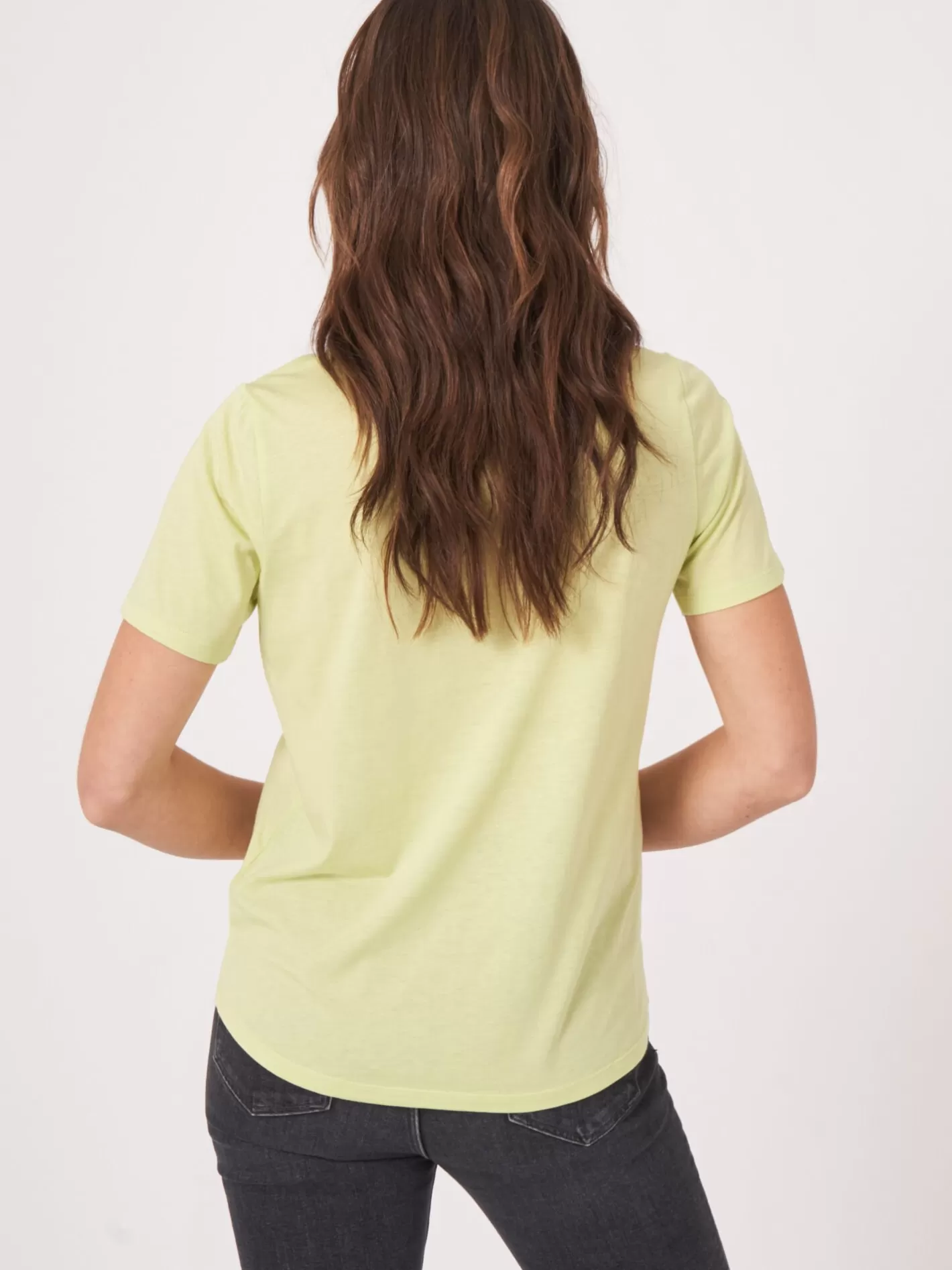 Tops<REPEAT cashmere Women's Basic T-Shirt Soda