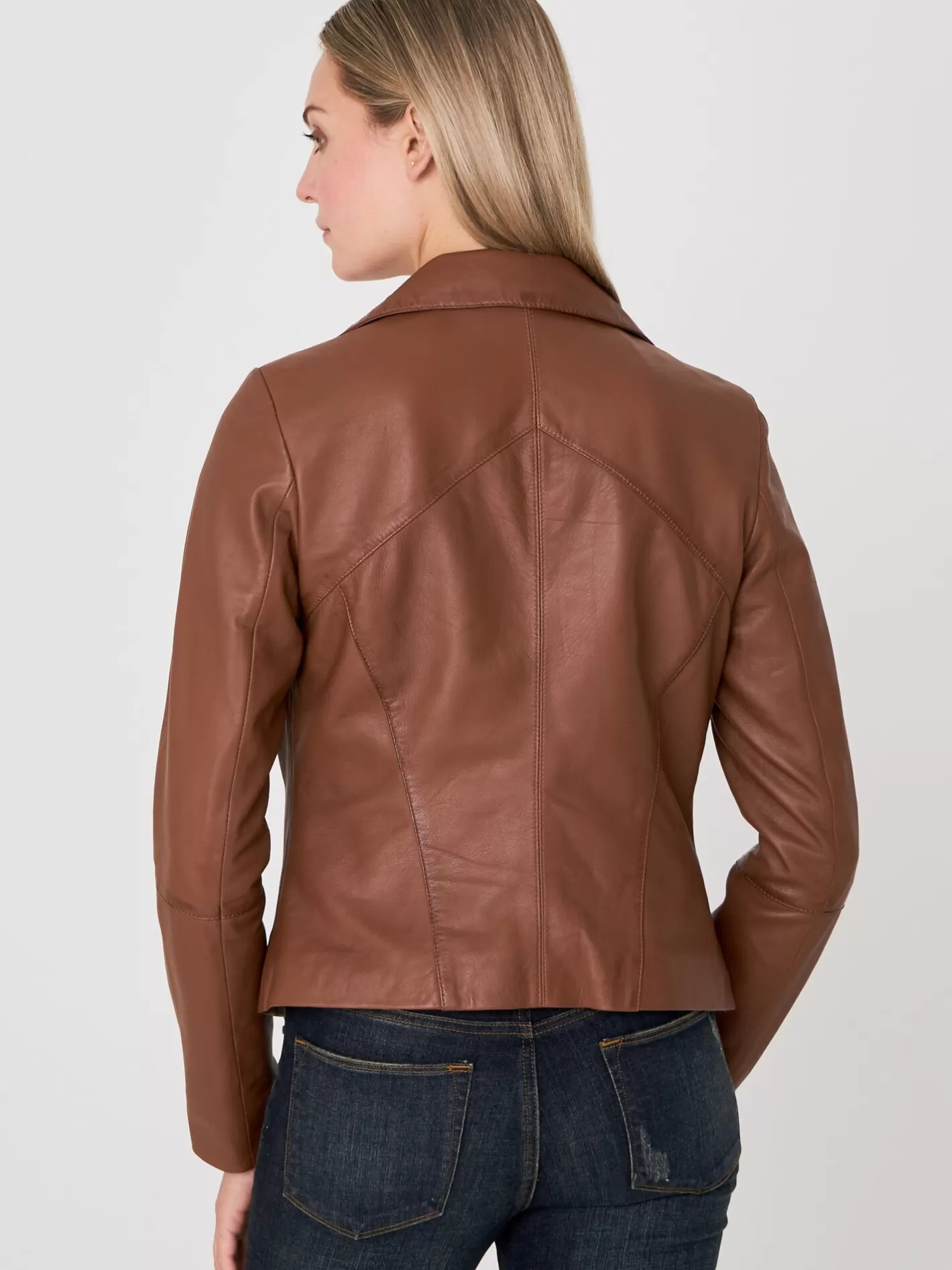 Leather<REPEAT cashmere Women's Leather Biker Jacket Hazel