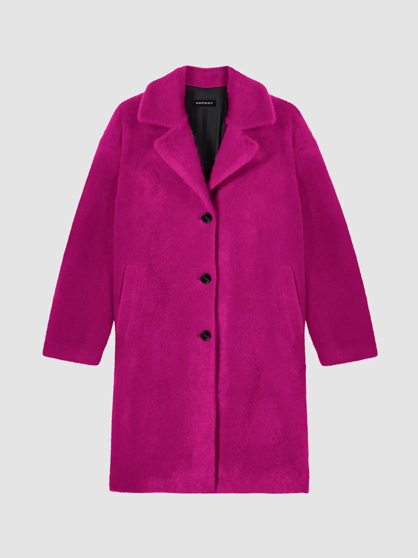 Jackets & Blazers<REPEAT cashmere Wool Blend Button Coat Jazzy Pink